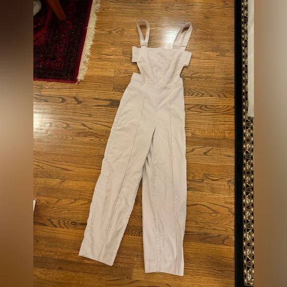 Jonathan Simkhai Jumpsuit size 4 light pink cut out overall style nwot - Picture 2 of 10